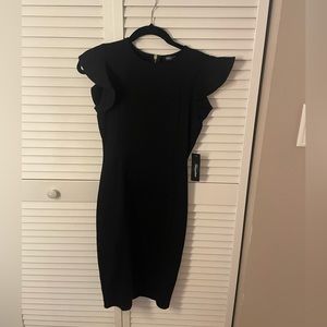 Black midi dress